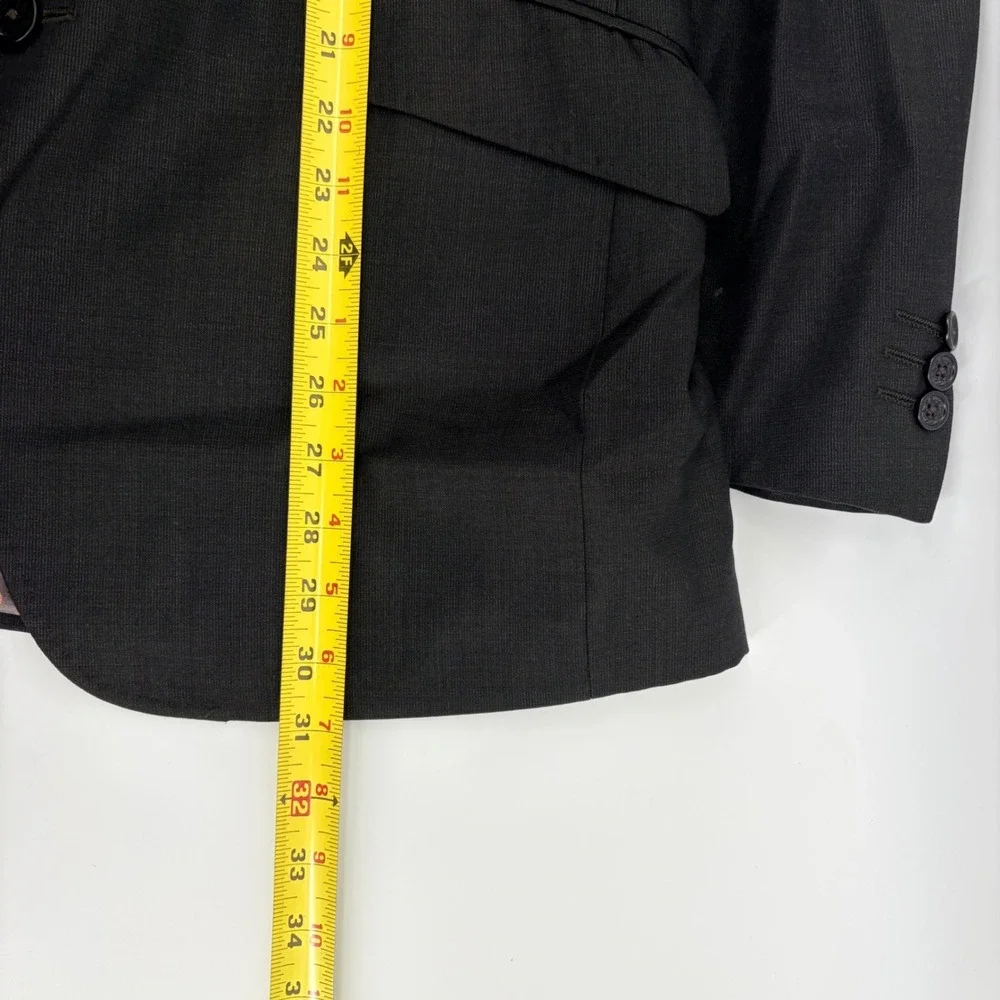 Ted Baker London‎ Mens 40R Wool Suit Jacket Blazer Charcoal Gray Floral Lining